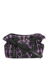 Lavender Plaid Punk Bag [PURPLE/BLACK]