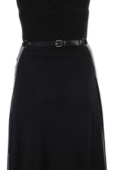 womens gothic high waisted buckled belt made of vegan leather 