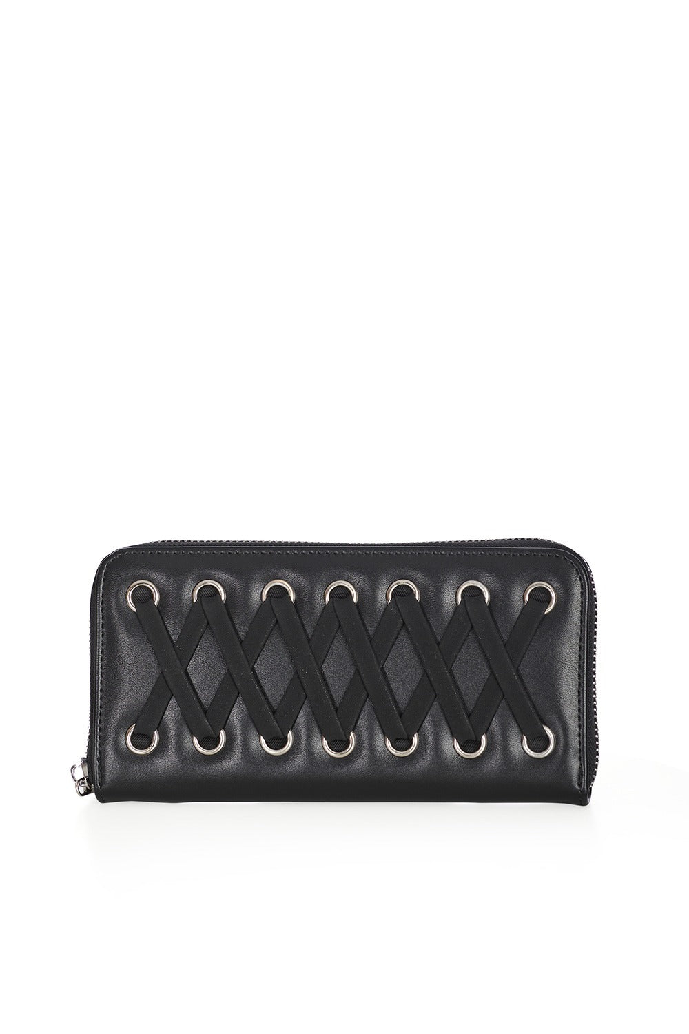 emo eyelet lace-up wallet