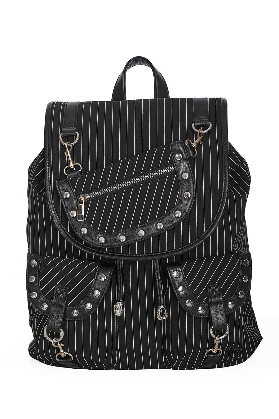 punk pinstripe backpack