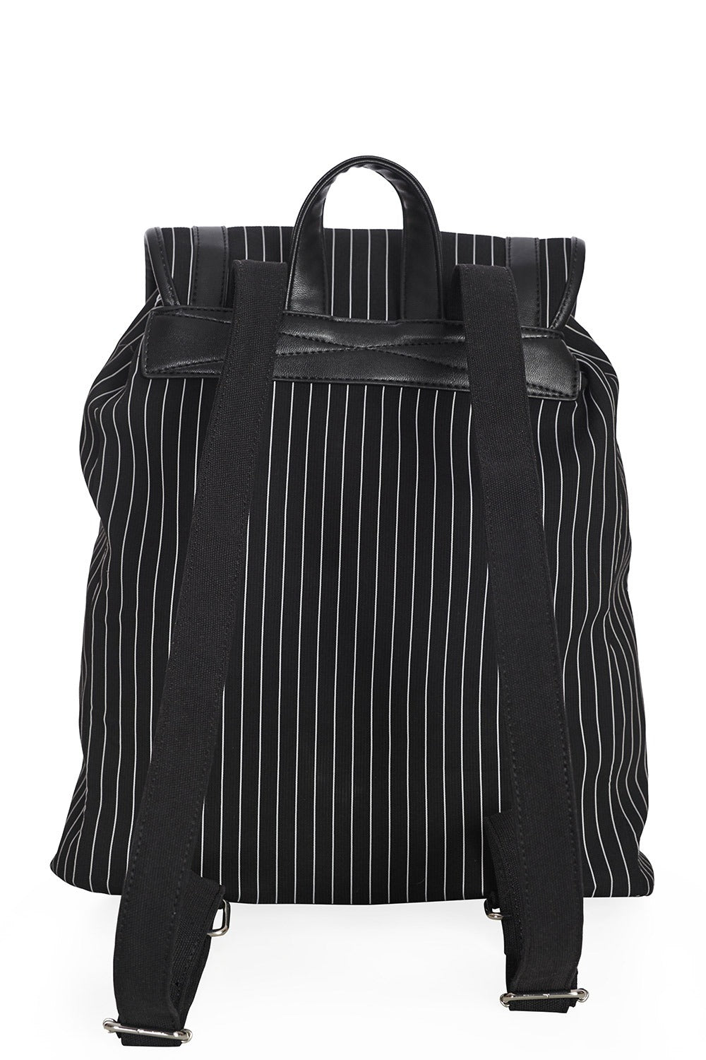 black pinstripe mall goth backpack