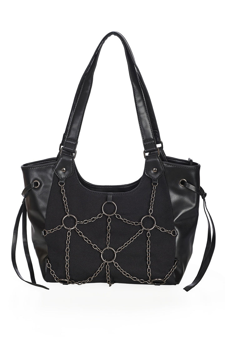 black gothic shoulder bag