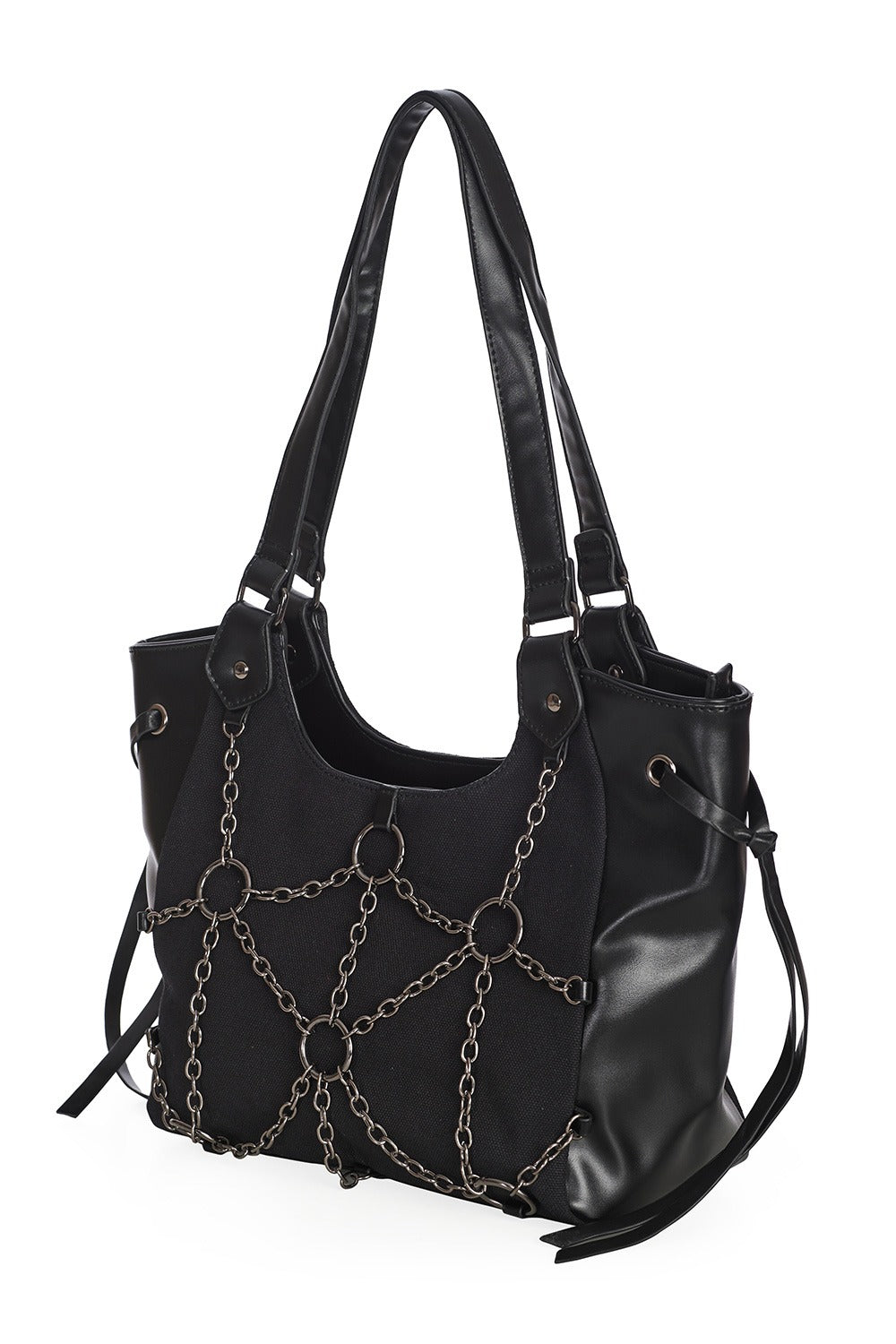 vegan leather chain harness bag