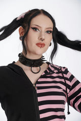 spiked punk choker