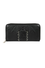 vegan leather batwing wallet