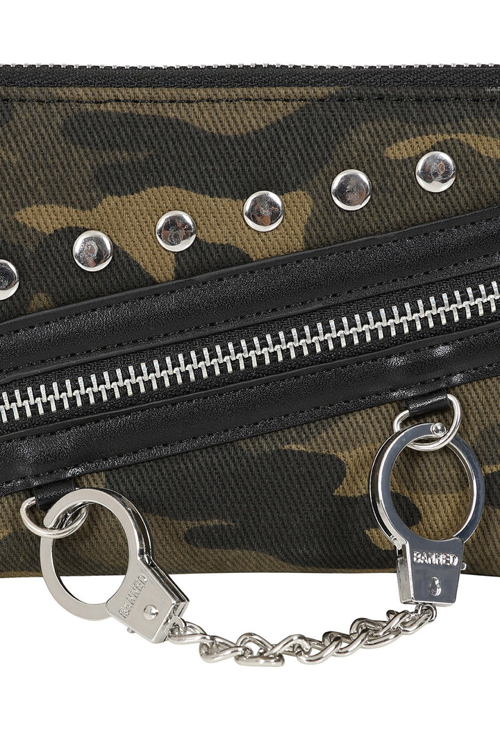 punk chain  camouflage wallet 