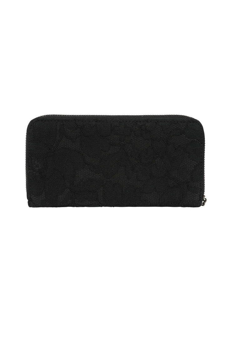 gothic black wallet with skull zipper pulls