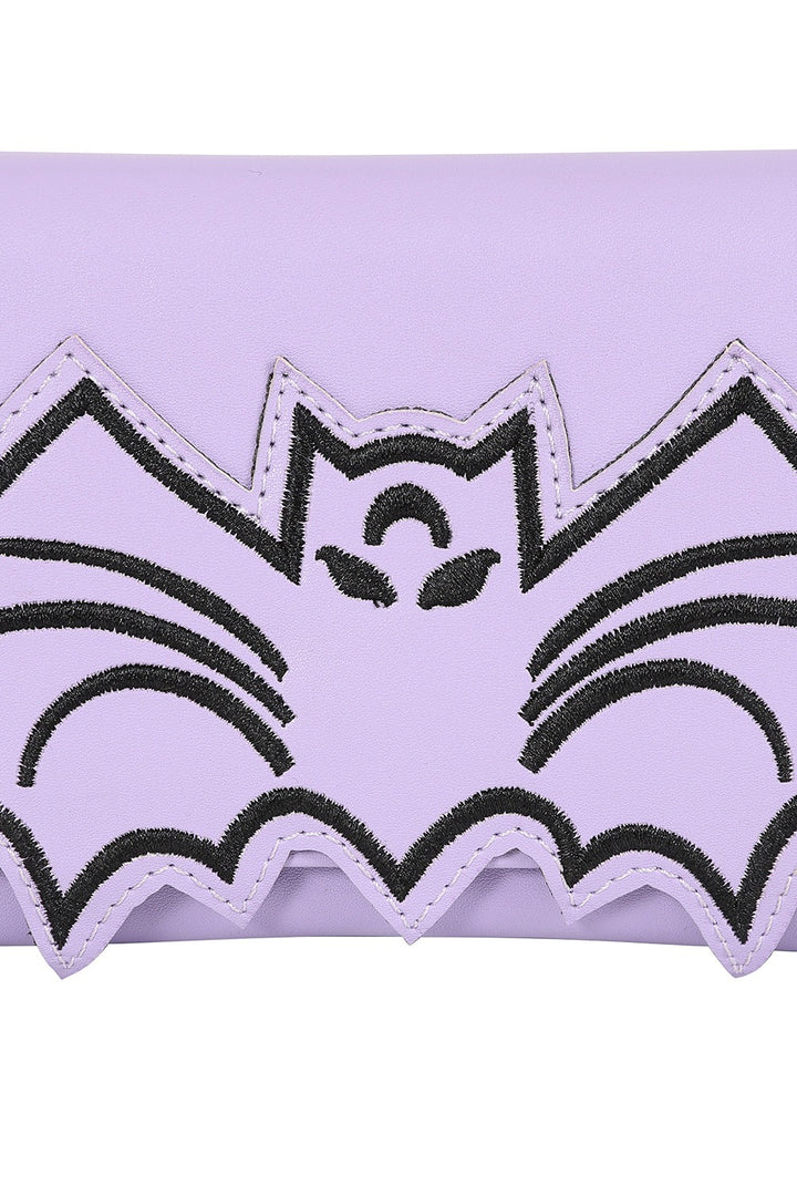 pastel goth bat purple wallet