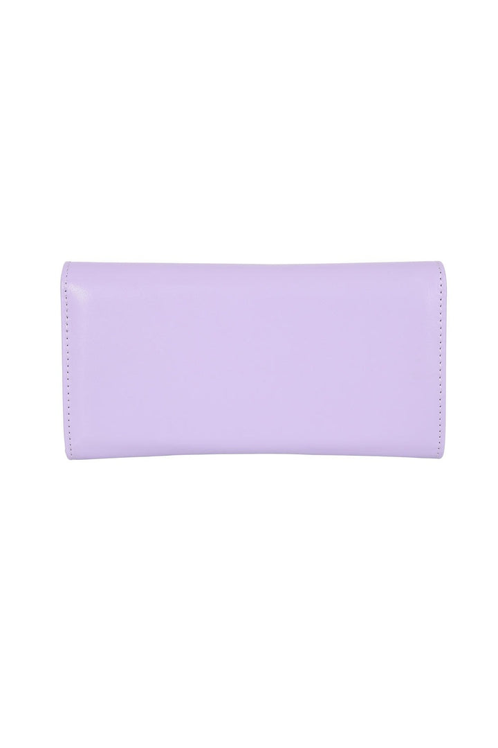 embroidered bat purple wallet