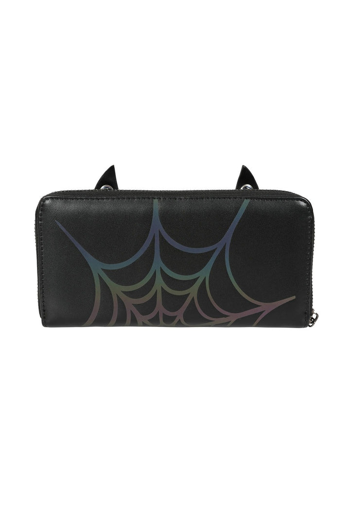 printed spiderweb emo wallet