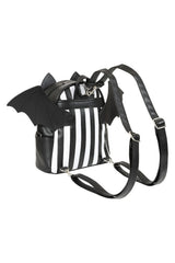gothic small bat backpack with bat wings and ears 