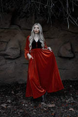 Rhiannon Kleid [ORANGE/SCHWARZ]