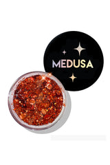 Red, chunky and micro biodegradable glitter gel