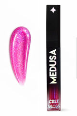 Hot Pink Multi-Dimensional Sparkle Lip Gloss from Medusa