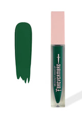 Matte deep forest green liquid lipstick from medusas makeup