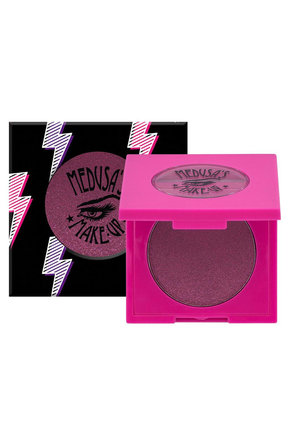 Super glam sparkle with rich pigment Medium fuchsia eyeshadow from Medusas Makeup