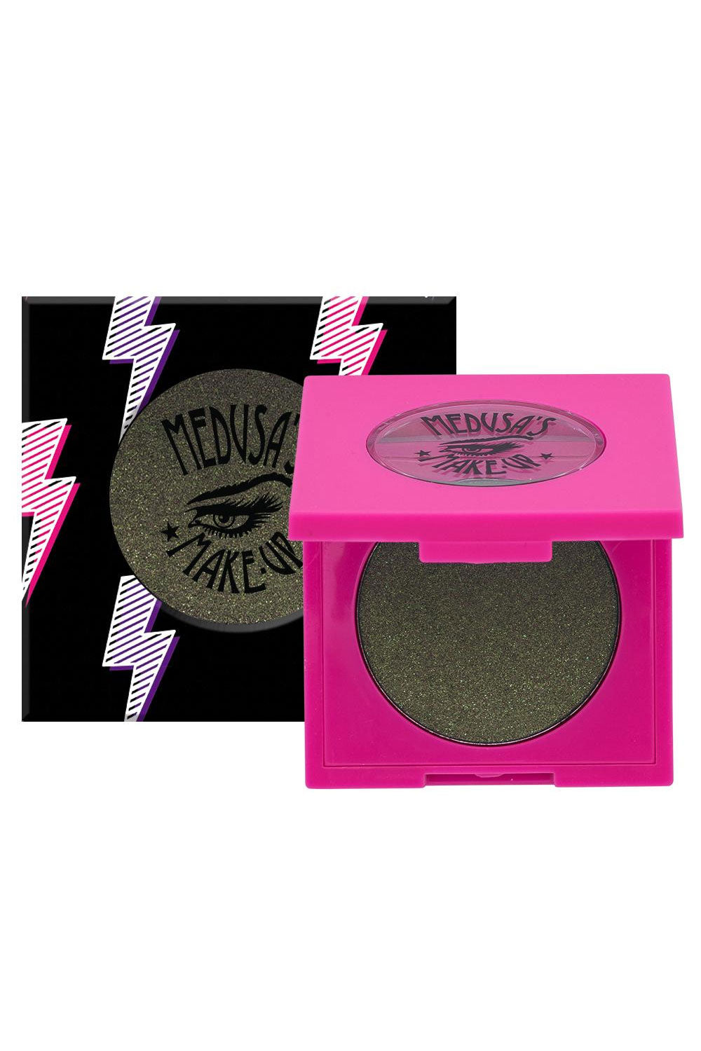 Super glam sparkle with rich pigment. Smokey golden black eyeshadow from Medusas Makeup