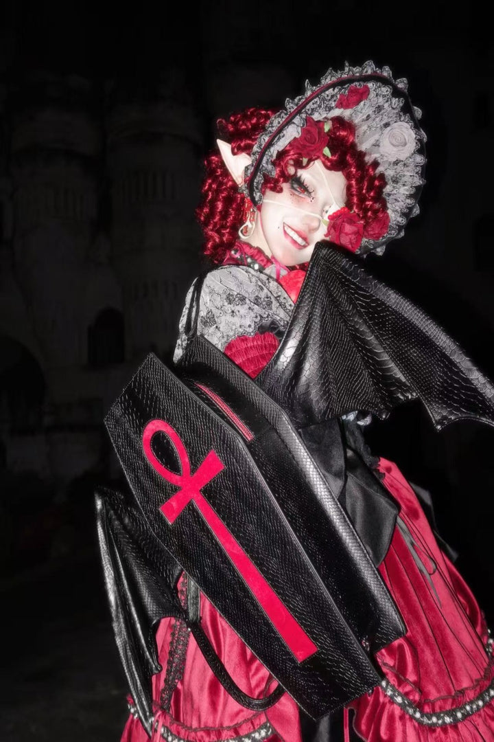 Ankh Coffin Batwing Bag [Snakeskin]