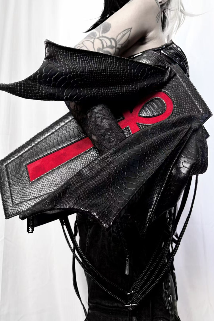 Ankh Coffin Batwing Bag [Snakeskin]