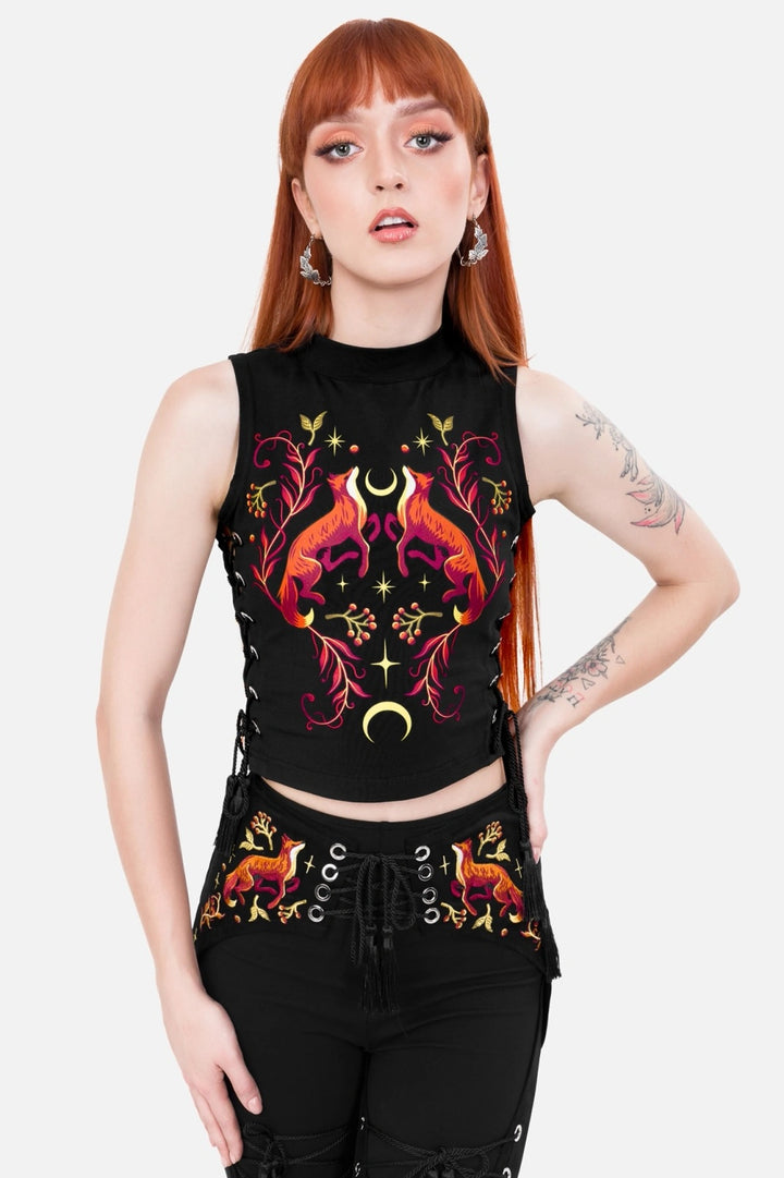 boho goth dark cottagecore tank top