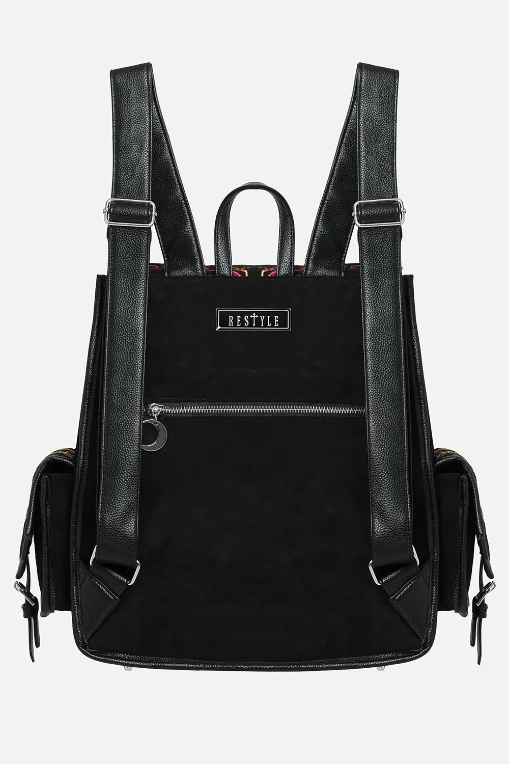 witchy whimsigoth embroidered dark cottagecore backpack