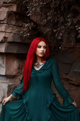 Allonge Garden Dress with ruffle neckline