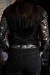 real genuine leather studded belt