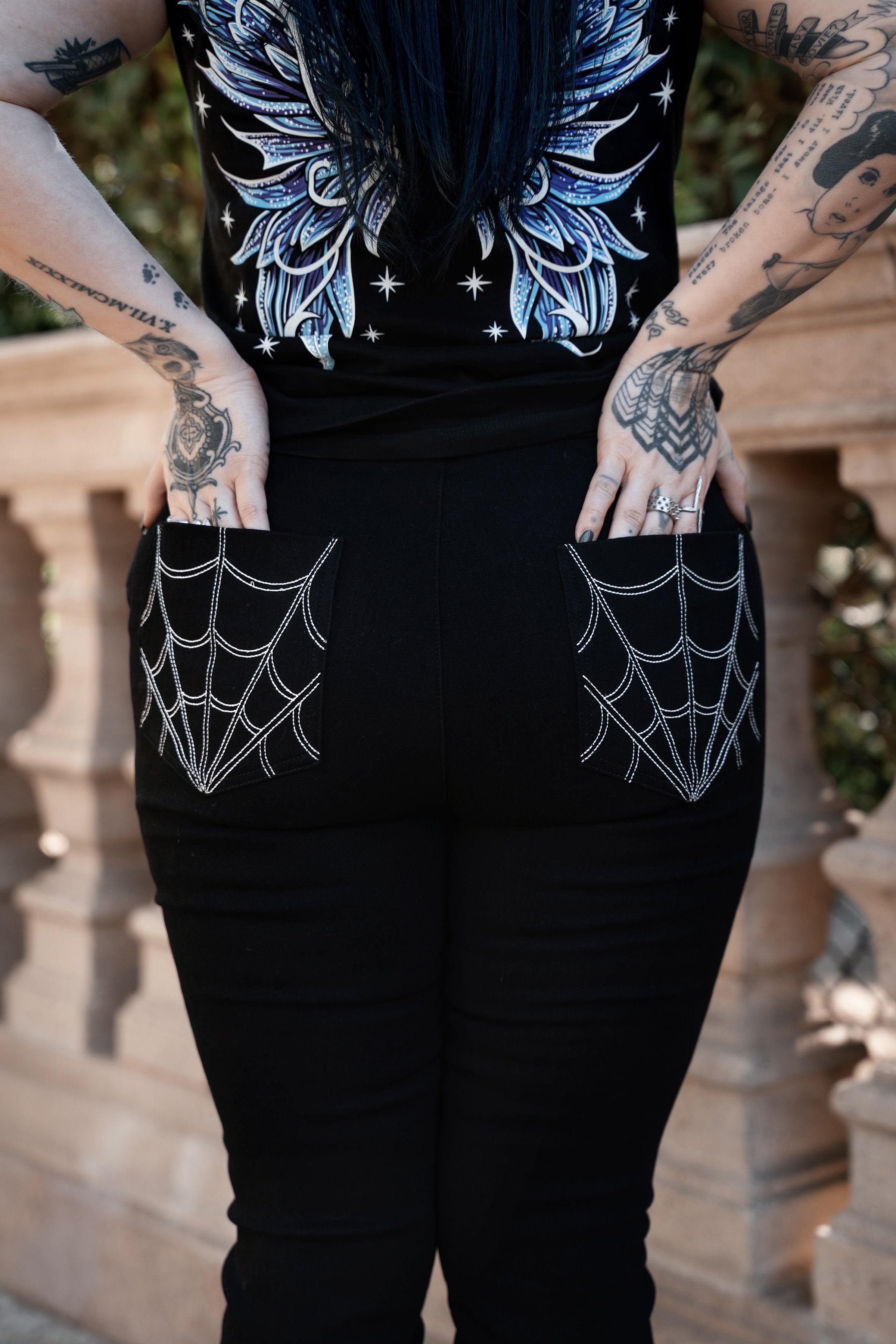 alternative fashion lace up pants with a dark gothic aesthetic for punk rock looks witchy styling and grunge streetwear