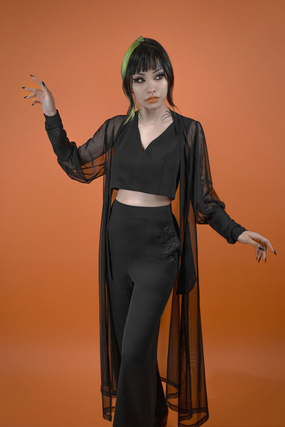 womens black layering duster from Lively Ghosts