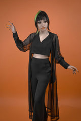 womens black layering duster from Lively Ghosts