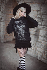 black cotton gothic sleepy hollow sweater