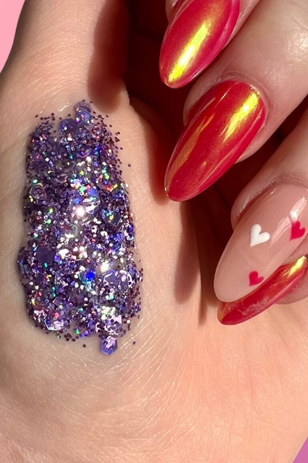 Festival rave purple chunky glitter gel