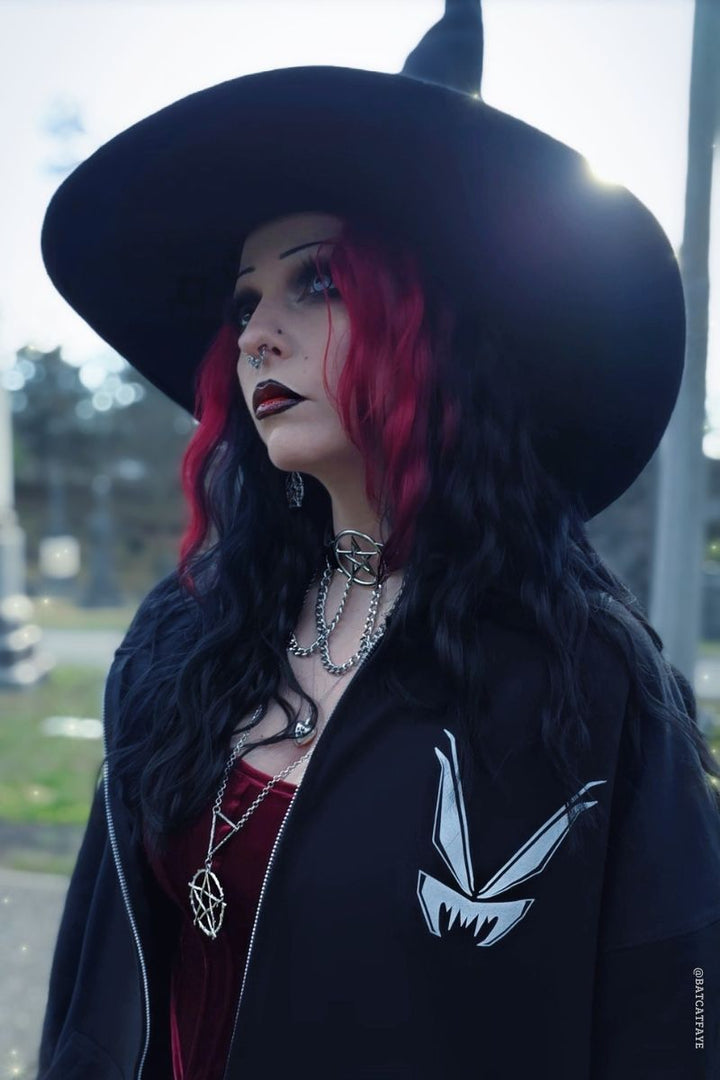 witchy hoodie with vampirefreaks logo