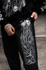 raven castle graphic jogger pants