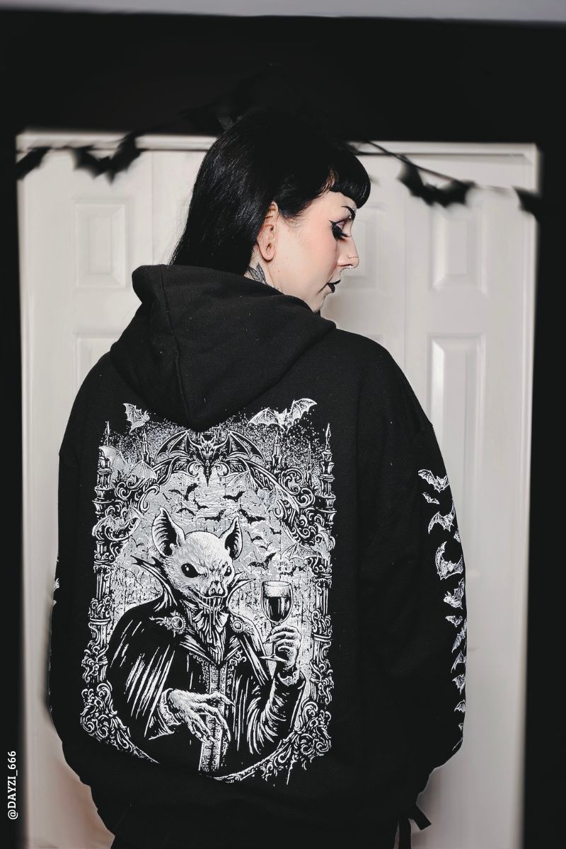 gothic bat hoodie