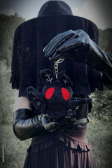 black moth plushie keychain toy 
