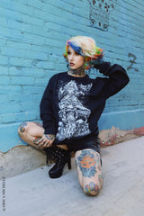 emo alice in wonderland cotton sweatshirt