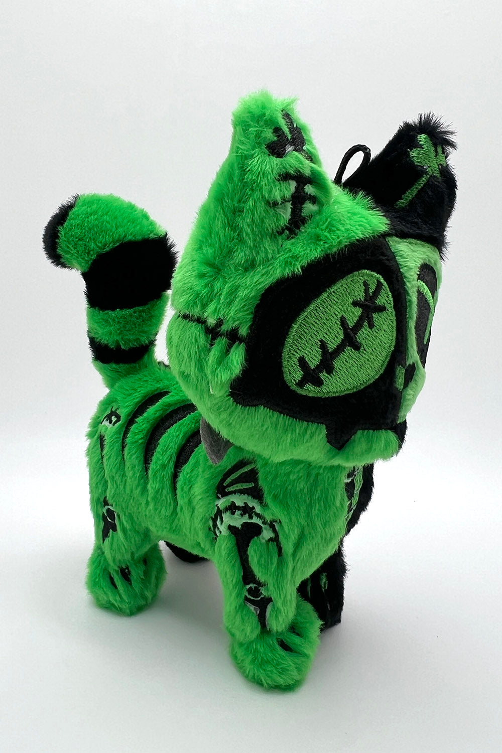 monster frankenstein cat skeleton plush keychain 