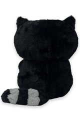embroidered plush toy raccoon plushie with embroidered moons