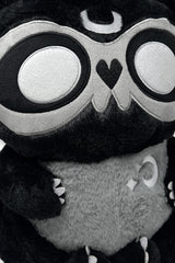 plush toy raccoon plushie with embroidered moons for adults