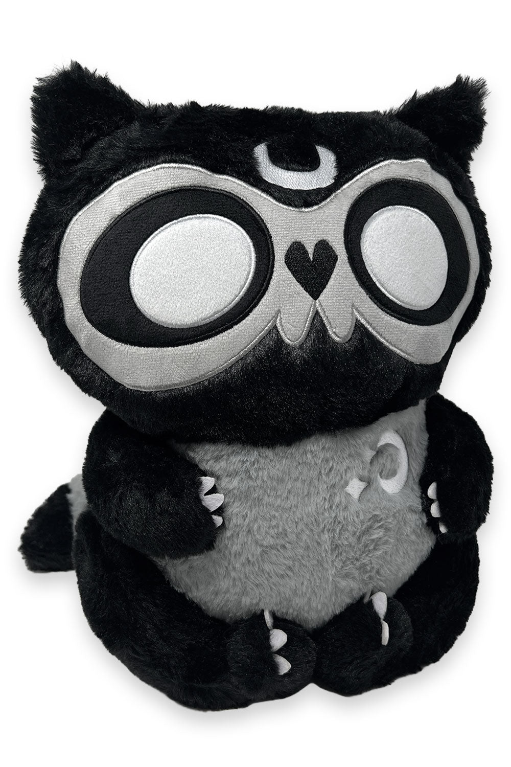 plush toy raccoon plushie with embroidered moons