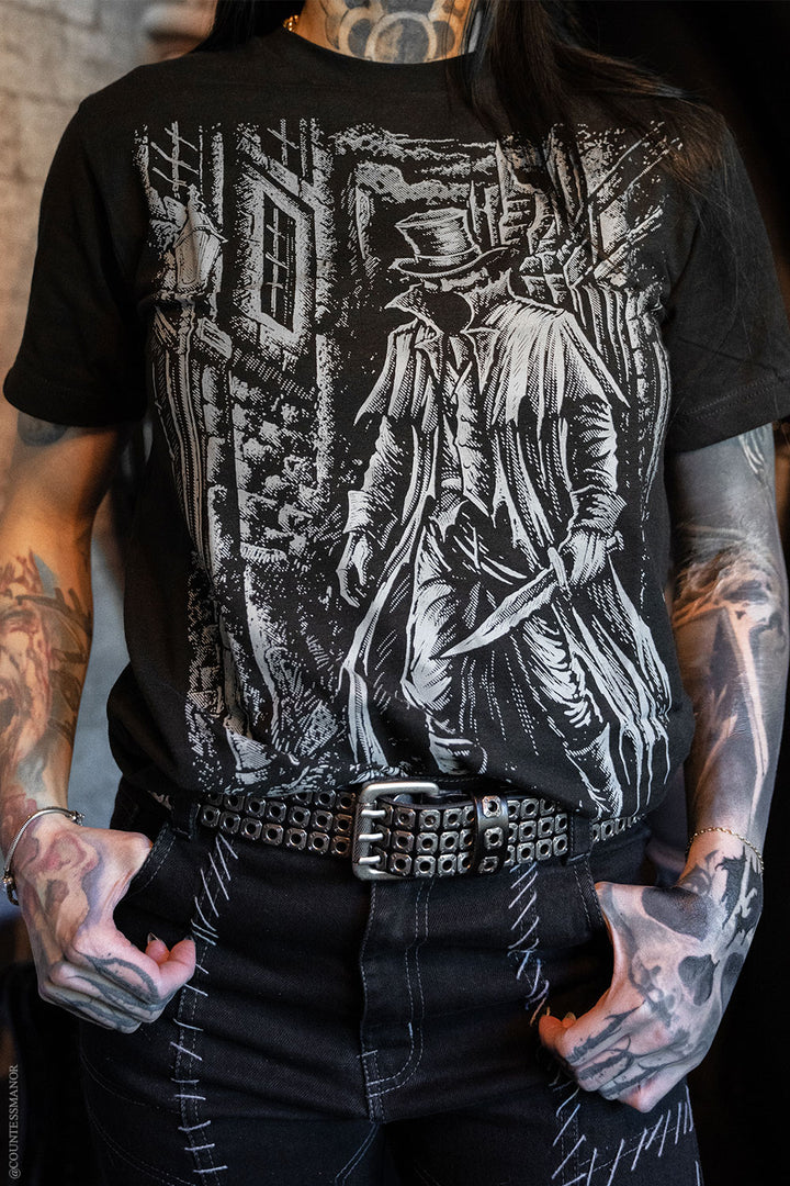 gothic dark cotton jack the ripper t-shirt 