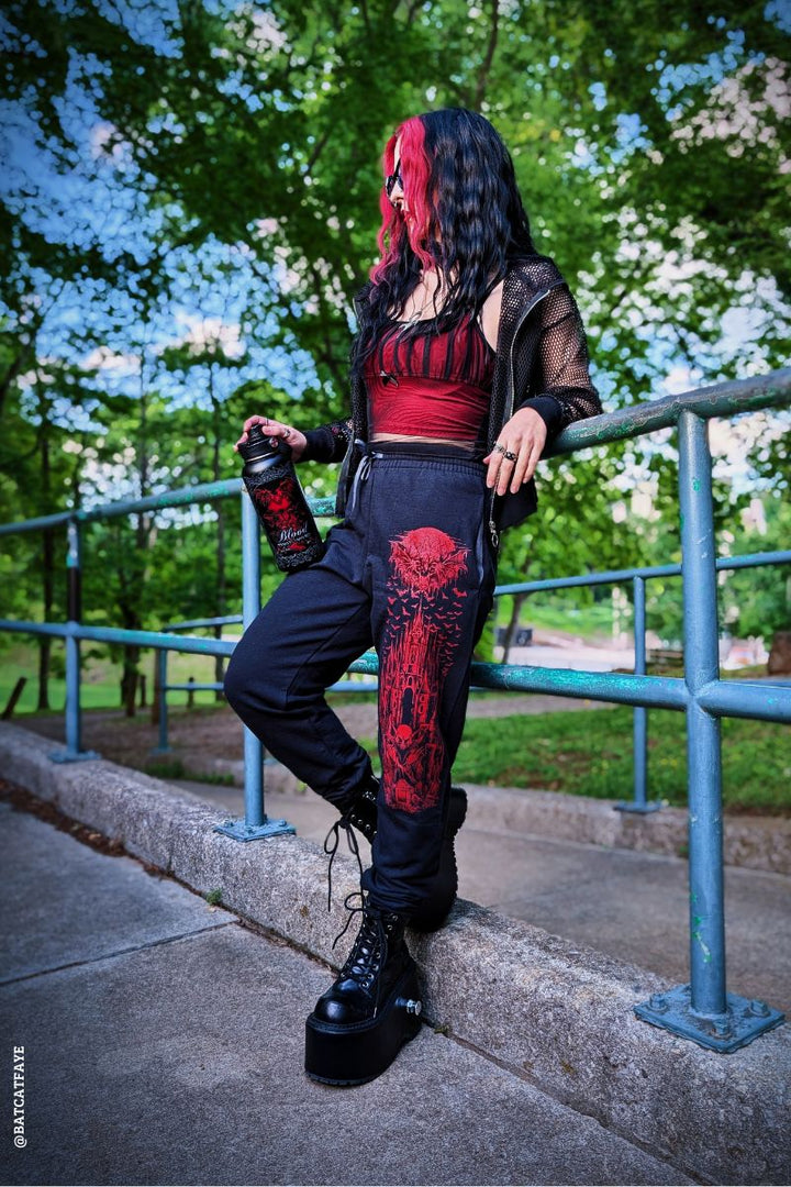 gothic vampire castle sweatpants
