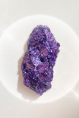 ultra-saturated purple glitter gel punk goth makeup