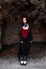emo long black mesh duster from Lively Ghosts