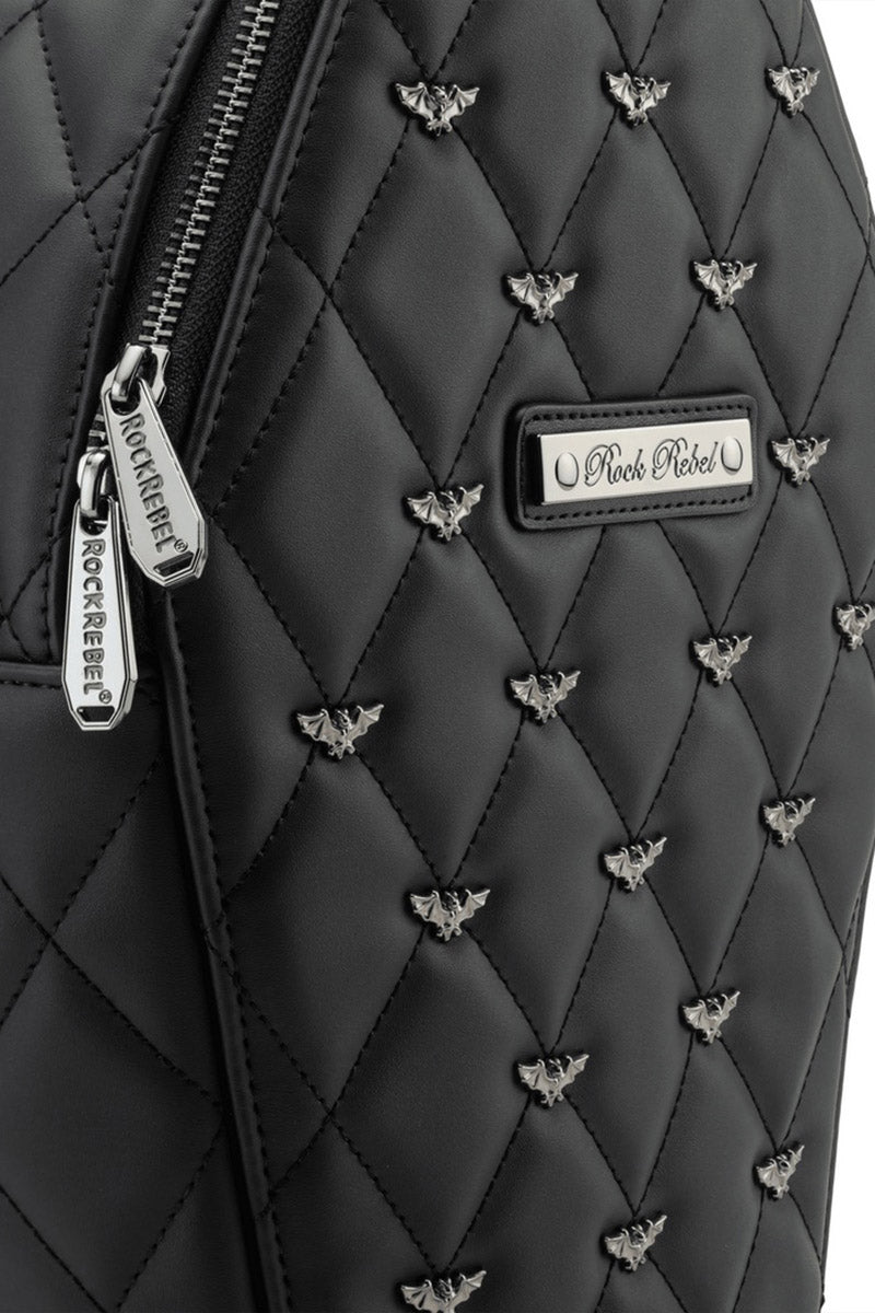 coffin backpack with bat studs