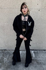 emo zippered hoodie