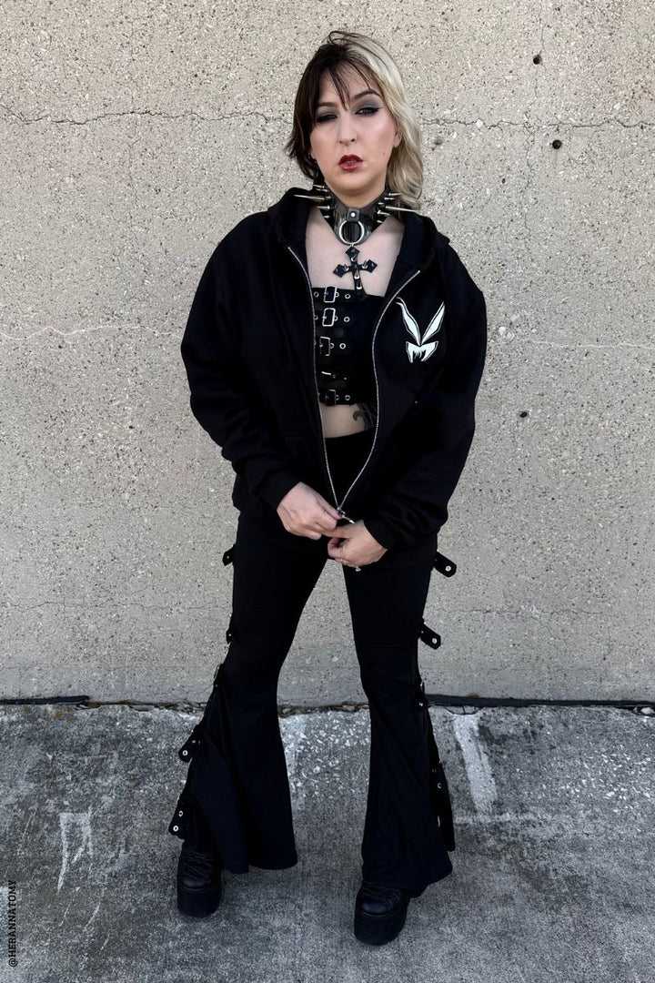 emo zippered hoodie