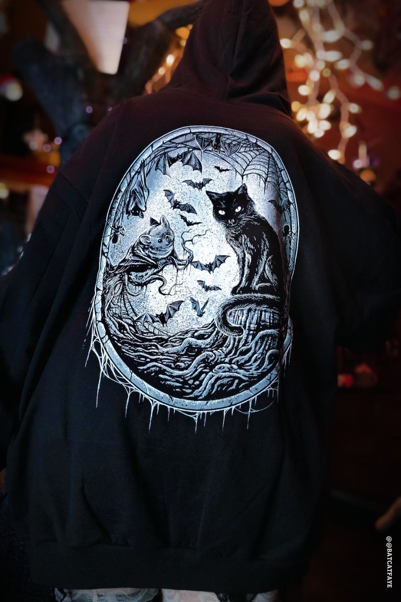 cat and bat hoodie jacket 