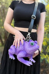 novelty purple toad handbag purse